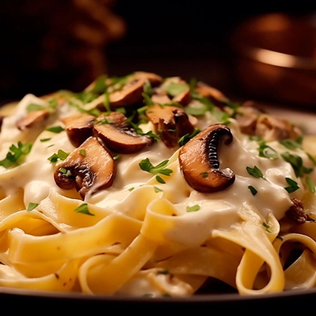 Vegetarian Low Sodium Mushroom Alfredo 