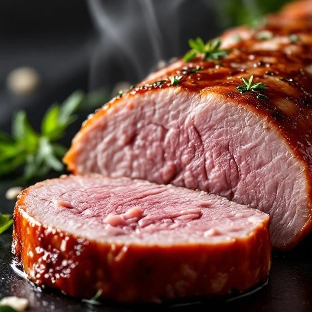 Perfectly cooked pork loin