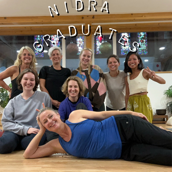 Mary-Louise Yoga Yoga Nidra Course Graduates with Mary-Lou Aitken | seven women students | September
