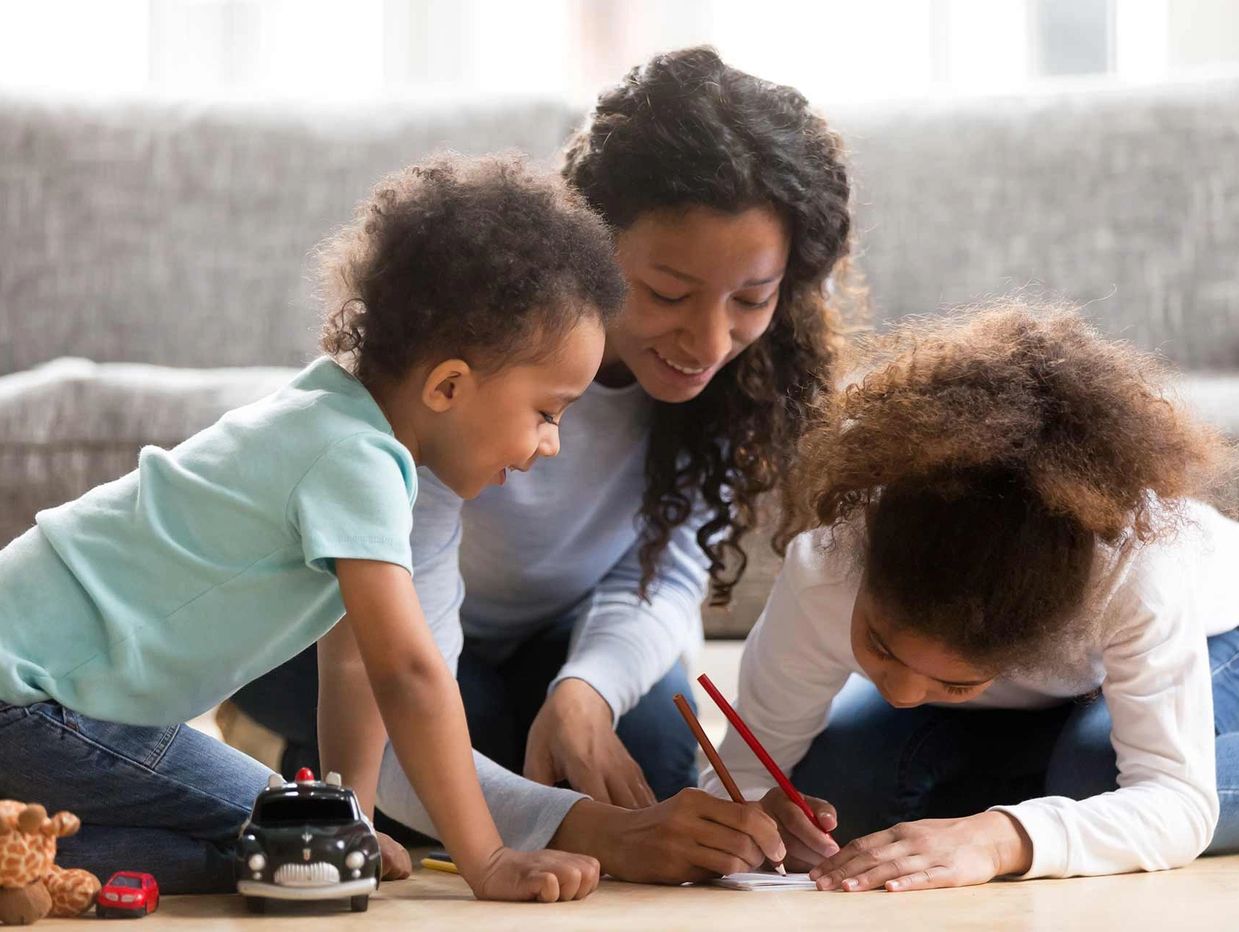 Trauma Workshop
TF-CBT
Children Drawing with a safe adult. 