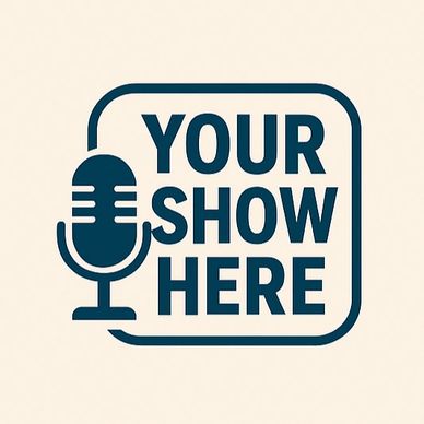 Logo with a microphone and text 'Your Show Here'.