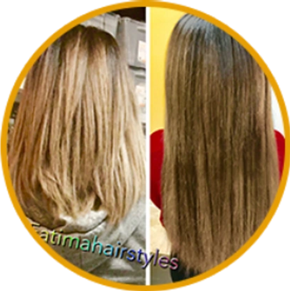Woman with casual ponytail and natural makeup

