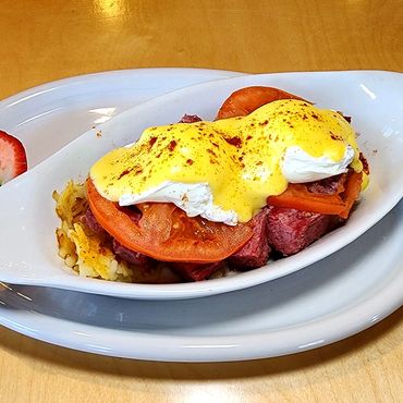 Our famous homemade Mile High Corned Beef Hash
