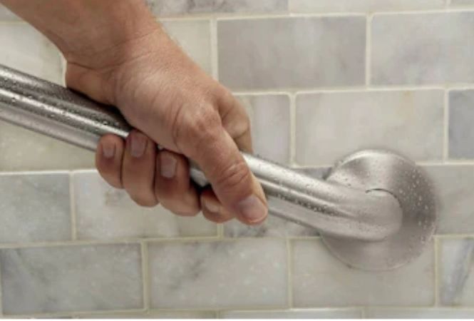 Grab bars in the shower