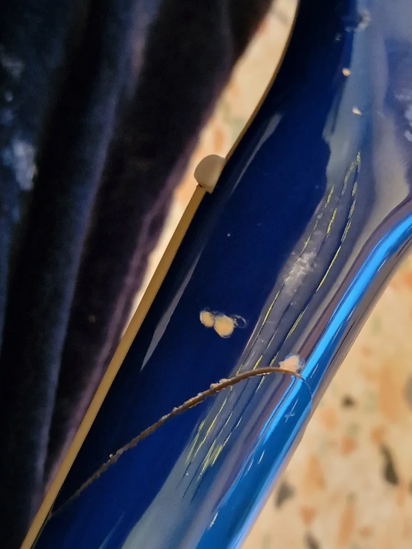 Split scarf joint on Les Paul style guitar
