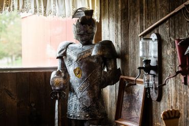 Knight armor with shield and sword