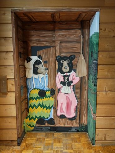 Old time bears mural