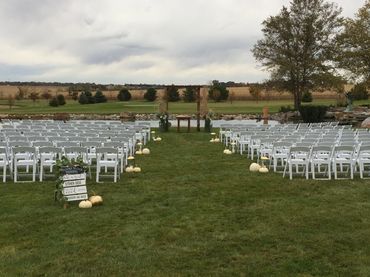 Outside wedding ceremony.