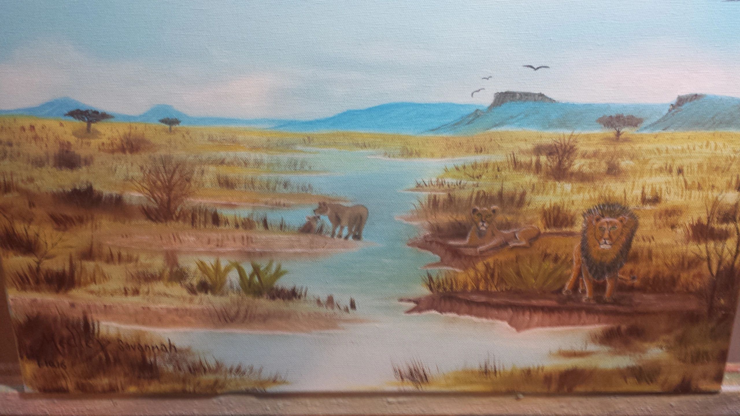 Painting of African forest