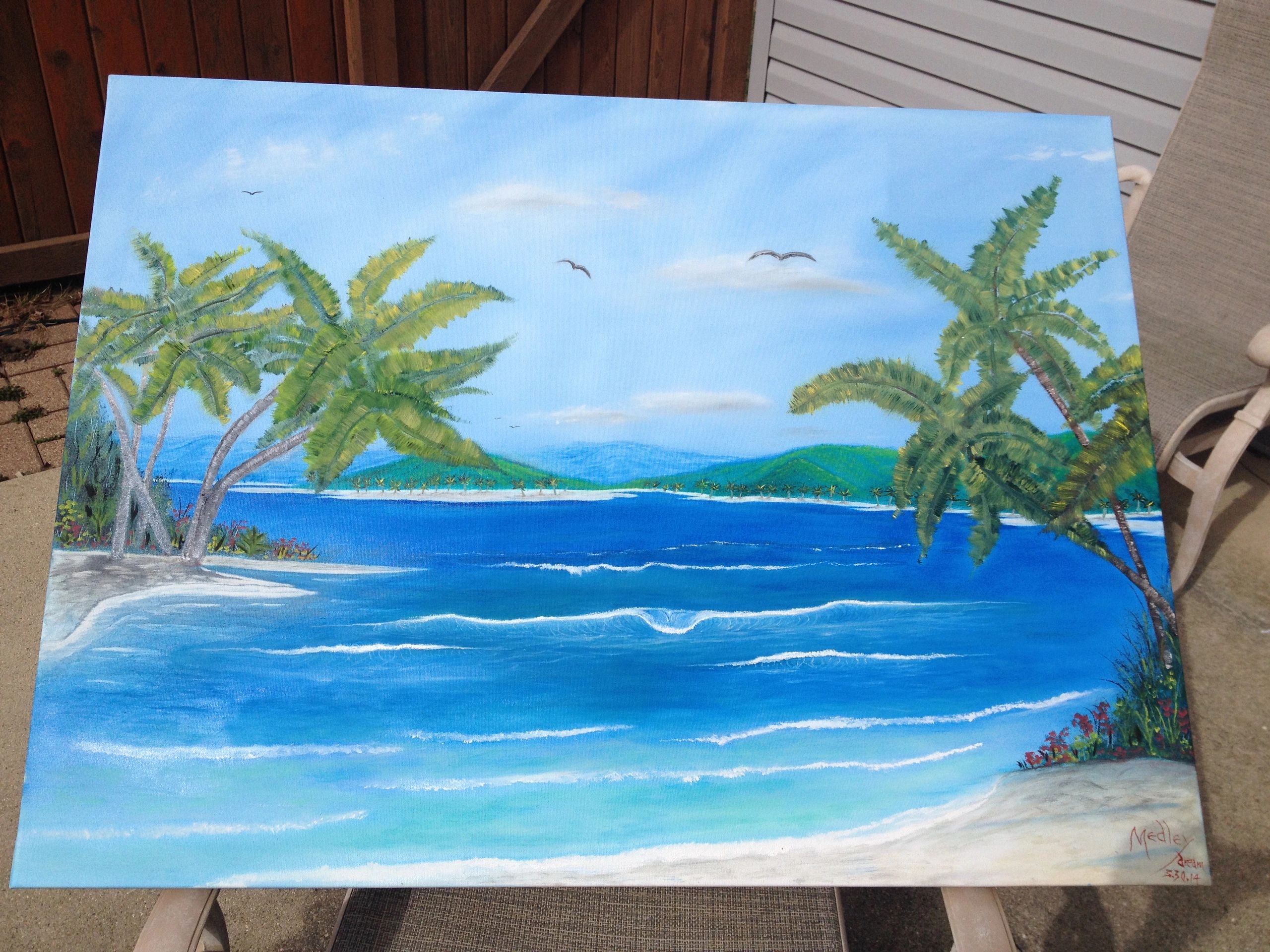 Painting of a beach