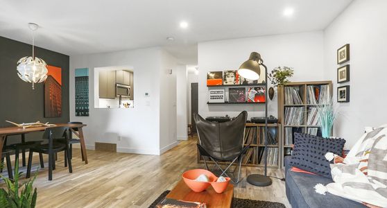 Post Renovation picture of a home's comfortable living area.