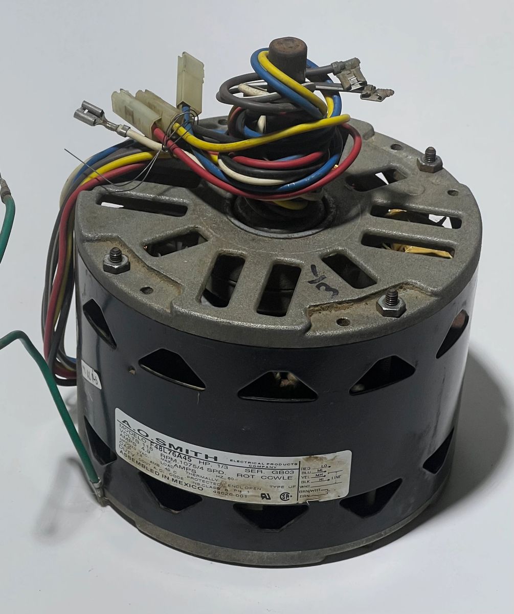 1/3hp 1075 RPM 4 Speed 115 Volt Furnace Blower Motor F48l76a45 A. O