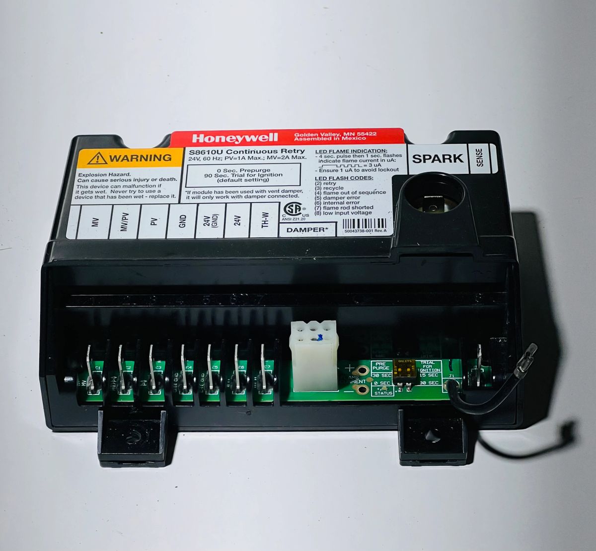 Honeywell S8610U continuous retry. G12Q3E1378. Used