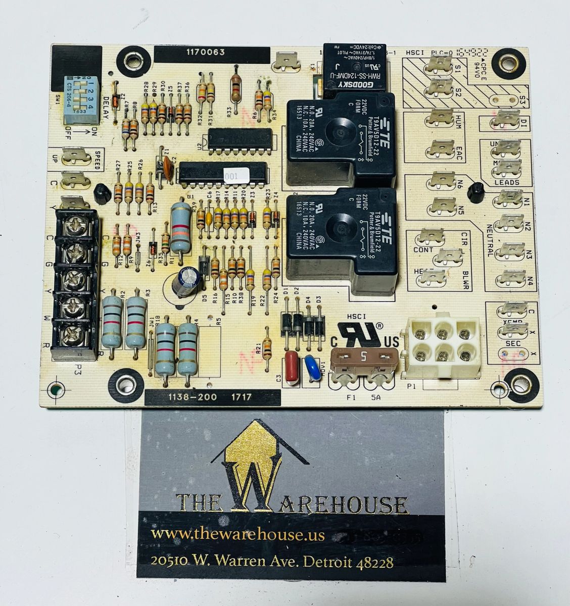 Furnace Control Circuit Board 1138832001A Heil Tempstar NDF075B12G1Used