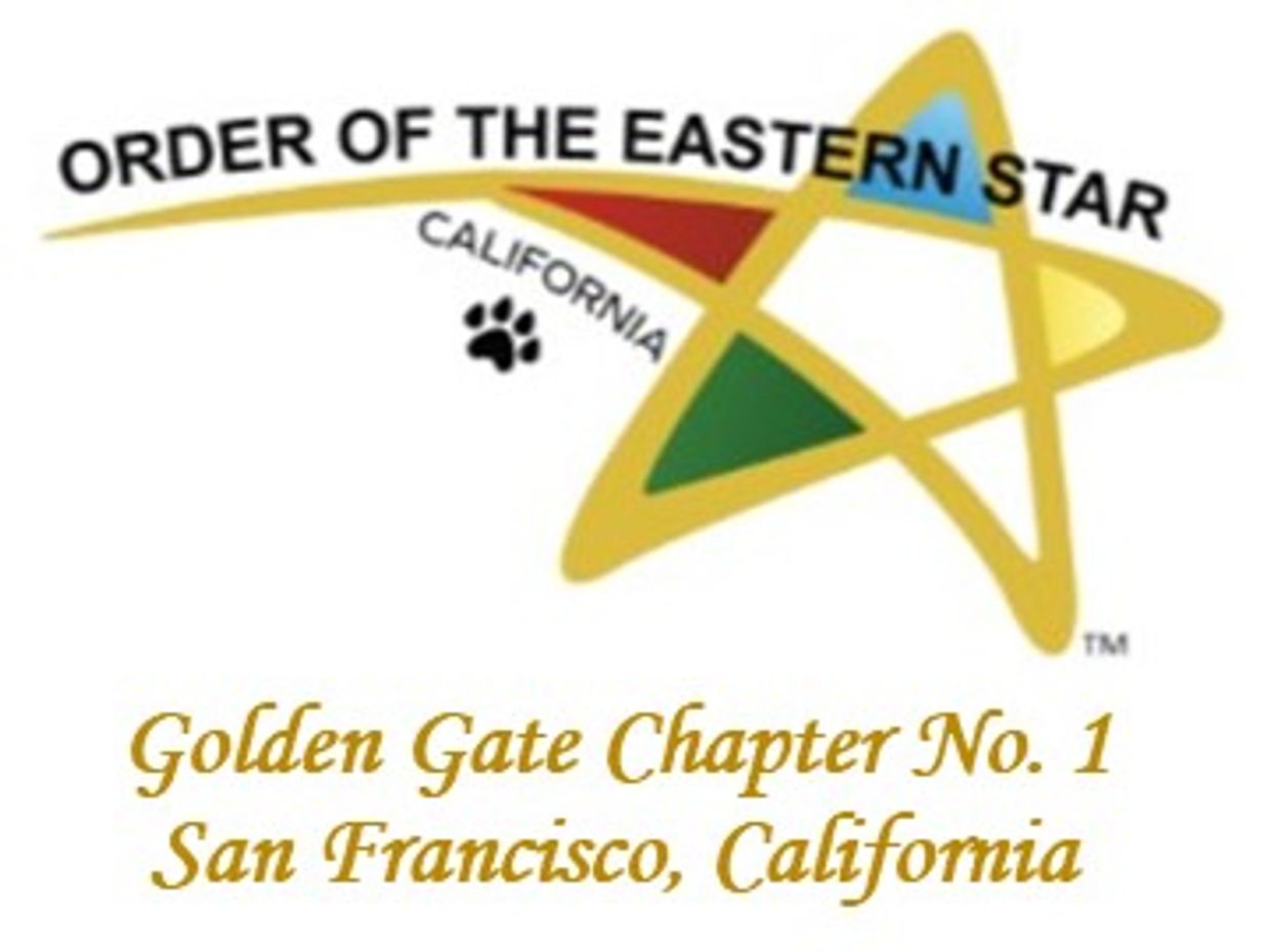 Logo of the Order of the Eastern Star, Golden Gate Chapter No. 1, San Francisco.