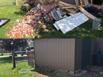Construction Debris Removal Before and After Photos