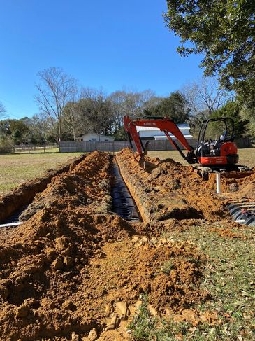 A new septic install for a mobile home site