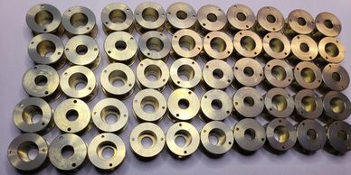 Precision parts machined between our mill and lathe then finished by Micron Metal Finishing.