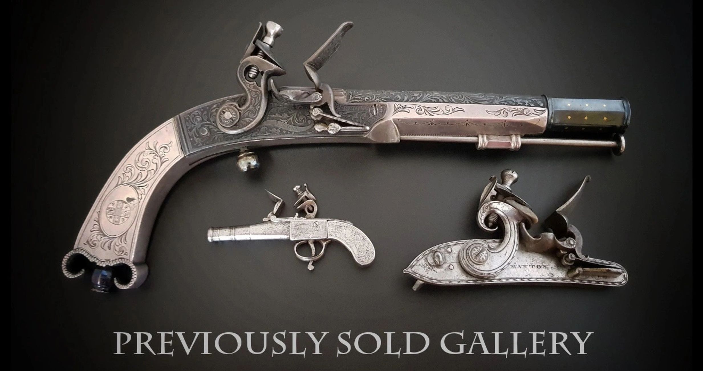 Cased Set of English Flintlock Officer's/Dueling Pistols by