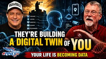 Two men with title They're Building a Digital Twin of You: Your Life is Becoming Data
