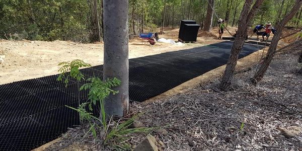 Steep Access Road Being Installed