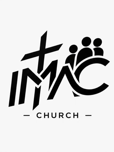 IMAC Church logo featuring a cross and people icons.