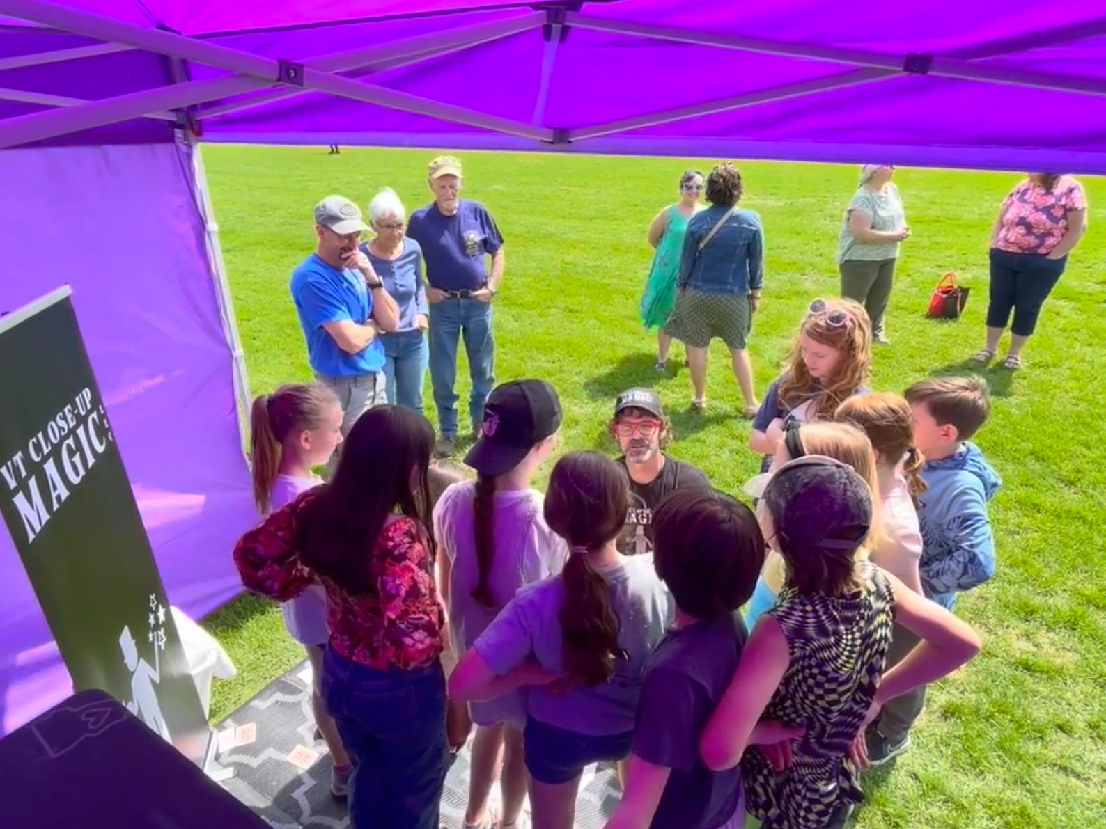 In Northfield Vermont at Water Awareness Fair entertaining all the young ones. 