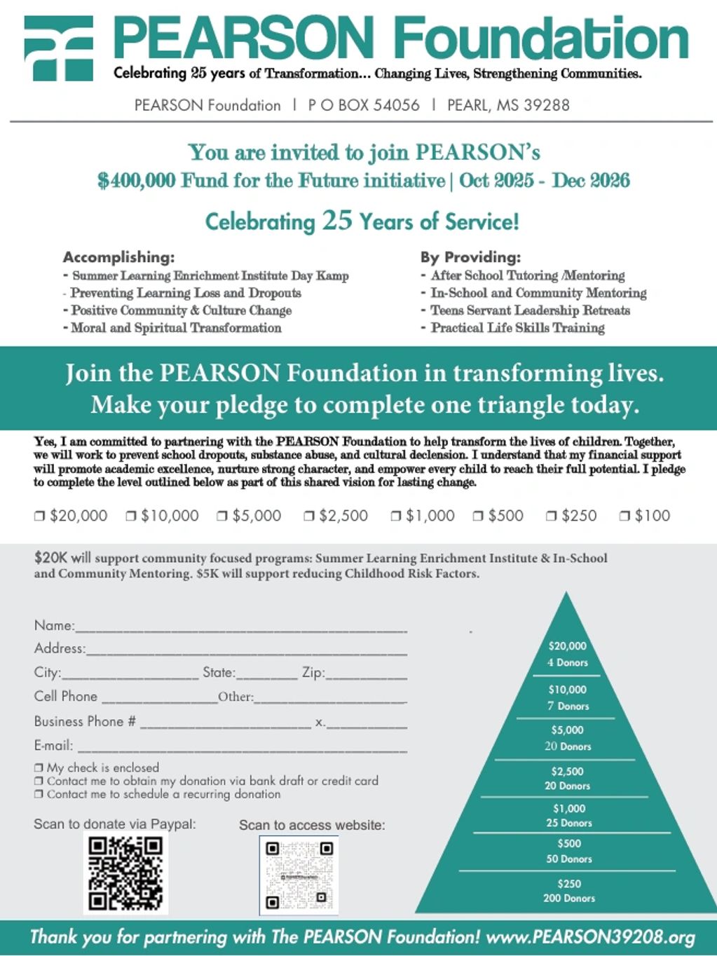 $400K FUND FOR THE FUTURE