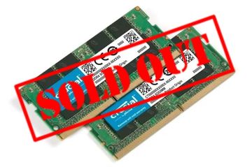 Two Crucial DDR4 SODIMM RAM sticks for laptops.