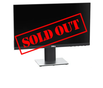 Dell computer monitor with a sleek design and black screen.