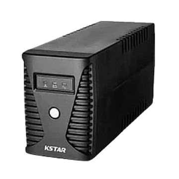 Black KSTAR uninterruptible power supply (UPS) unit.