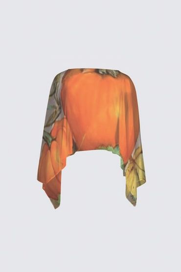 Falls Pumpkin Claudia  Shawl Back