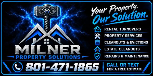 Milner Property Solutions ad with contact info and services.