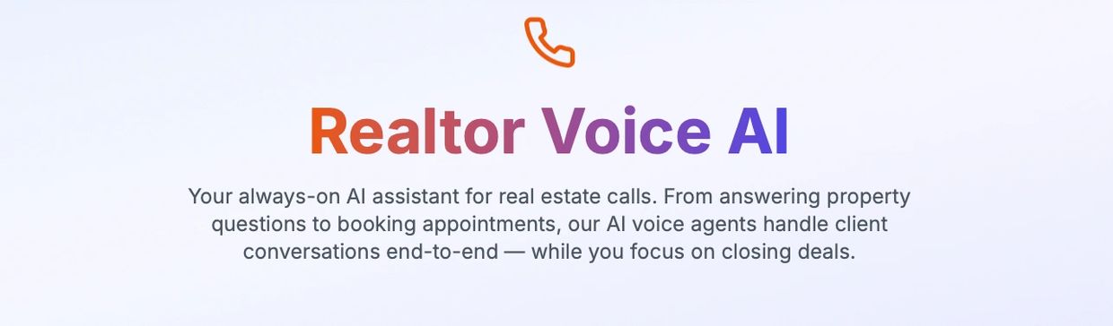AI assistant for real estate calls.