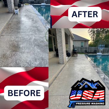 Houston Pressure Washing Service, Patio, Pool Deck cleaning