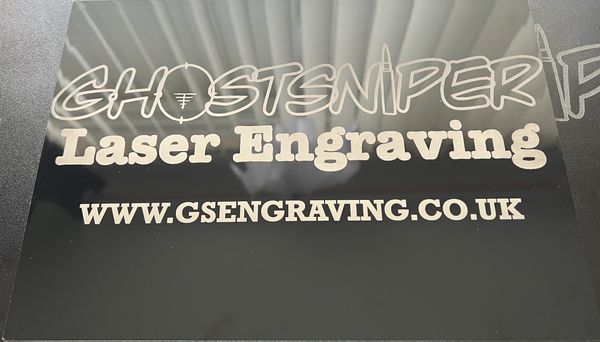 Engraved metal sign