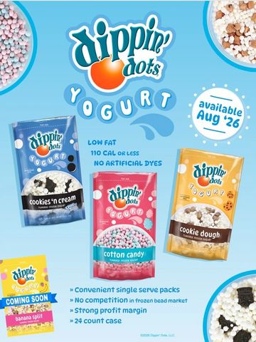 Dippin' Dots yogurt flavors with release date and details.