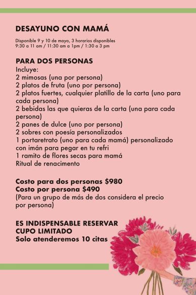 Aquí puedes ver el menu