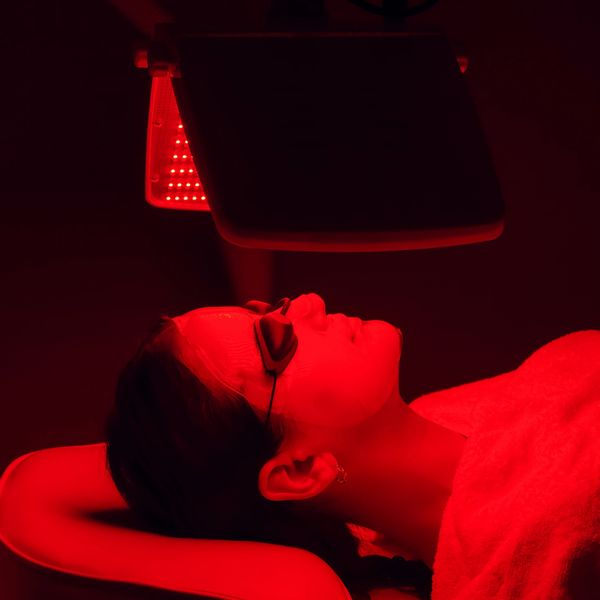 Red light thearpy face