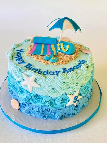 Beach theme birthday cake Jacksonville, FL