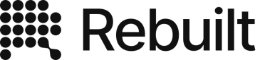 Rebuilt logo with stylized dot design and text.