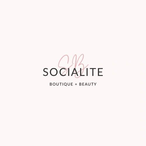 Elegant logo for Socialite Boutique + Beauty with minimalist design.