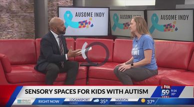 Interview about sensory spaces for kids with autism on Fox 59.