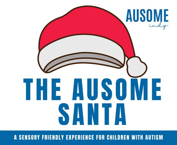 Logo for The Ausome Santa sensory-friendly event for children with autism.