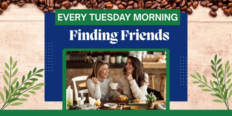 Two women enjoying coffee and conversation every Tuesday morning.