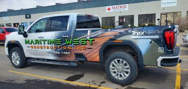 Maritime Construction, Truck Wrap, car wrap, branding, custom decals, Advertising, vinyl graphics