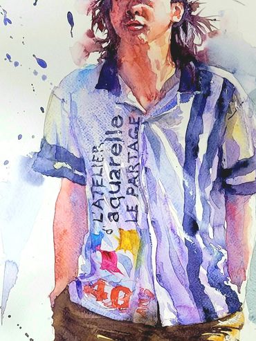 Aquarelle personnage par Luc Boivin
Watercolor by Luc Boivin