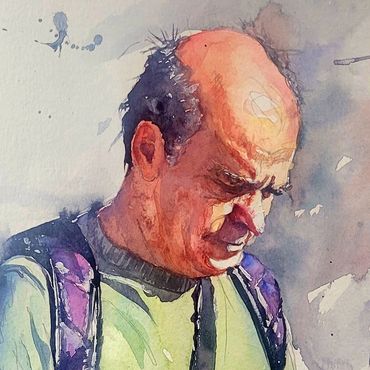 Aquarelle personnage par Luc Boivin
Watercolor by Luc Boivin