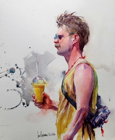 Aquarelle personnage par Luc Boivin
Watercolor by Luc Boivin