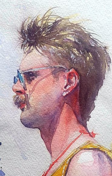 Aquarelle personnage par Luc Boivin
Watercolor by Luc Boivin